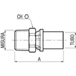 Racord presare drept 16 x 1/2", filet exterior, FIV