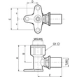 Cot perete 16x1/2" FIV presare