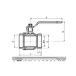 Robinet de trecere pentru apa cu bila si maneta, DN 2.1/2", VALVEX, filet interior