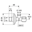 Robinet coltar reglabil 1/2" - 3/8", Comfort Schell, 052120699