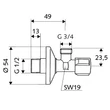 Robinet coltar reglabil 1/2" - 3/4", Schell Comfort, 033000699