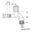 Robinet dublu serviciu cu rozeta Comfort, Schell, 033510699, 1/2"