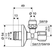 Robinet coltar reglabil 1/2" - 3/8", Comfort SCHELL, 049070699