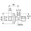 Robinet coltar reglabil 1/2" - 1/2", Schell Comfort, 052170699