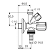 Robinet coltar combinat cu stut 1/2", 1/2", 3/4", Schell, Comfort, 035690699