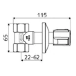 Robinet trecere cu ventil montaj ingropat 3/4" SCHELL 191150699