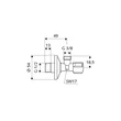 Robinet de colț 1/2 x 3/8 Schell Comfort ASAG, soluție premium pentru racordare apă
