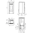 Semineu pe peleti 2,5 - 8,0 kW, pentru 230 m3, Klaudia Plus, Bordeaux, La Nordica-Extraflame