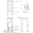 Termosemineu pe peleti, tip centrala, 14,2 kW, Rosanna Idro, La Nordica-Extraflame, culoarea bronz
