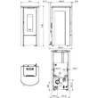 Termosemineu pe peleti, tip centrala, 14,2 kW, Rosanna Idro, La Nordica-Extraflame, culoarea fildes