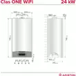 Centrala termica murala condensatie pentru incalzire si preparare ACM, ARISTON Clas One WiFi, 24 kW, cu tubulatura