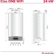 Centrala termica murala condensatie pentru incalzire si preparare ACM, ARISTON Clas One WiFi, 24 kW, cu tubulatura