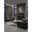 Șemineu electric cu ramă antracit LUMEN 870, ambient modern în living