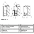 Detaliu termosemineu centrală termohidraulică cu pompă 25/6 și vas de expansiune 8 litri