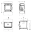 Semineu pe lemne, din fonta, 11.9 kW, pentru 338 m3, cu geam ceramic, Isotta Evo, La Nordica-Extraflame