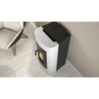 Detalii semineu pe peleti 3.2-8.0 kW, pentru 230 m3, KLAUDIA PLUS 5.0, negru, La Nordica-Extraflame