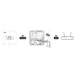 Termostat de cameră wireless cu modul WiFi, senzori temperatură și umiditate, opțiune senzor pardoseală, TECH EU-T-2x WiFi – conectare senzor pardoseală opțional