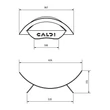 Suport lemne Caldi OVO C, negru 423 x 370 x 140 mm