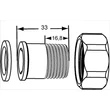 Racord semiolandez DN 15 3/4" FI-1/2" FE HEIMEIER