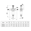 Filtru pentru apa potabila cu reductor de presiune, 1.5 - 6 bari, 3/4”, HERZ 2301102