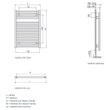 Radiator de baie port-prosop, 500 x 1222, 511 W, alb, drept, Banga, Purmo