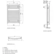 Radiator de baie port-prosop, 500 x 1222, 511 W, alb, arcuit, Banga, Purmo