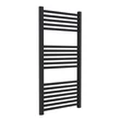 Calorifer portprosop pentru baie, decorativ, negru, drept, cu 18 tevi, 500 x 1000, 437 W