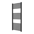 Calorifer portprosop pentru baie, decorativ, negru, drept, cu 21 tevi, 500 x 1200, 535 W