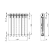 Calorifer din aluminiu 500 x 6 elemente, EURAD