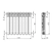 Calorifer din aluminiu 500 x 8 elemente, EURAD