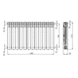 Calorifer din aluminiu 500 x 12 elemente, EURAD