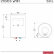 Boiler electric 50 litri, 1800 W, LYDOS WiFi, 3201374, Ariston