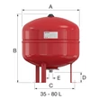 Vas expansiune 50 l rotund cu suport Baseflex 25306 FLAMCO