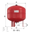 Vas expansiune 80 l rotund cu suport Baseflex 25307 FLAMCO