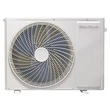 Vedere frontala unitate exterioară aparat aer conditionat inverter split, 12000 BTU, A+++, negru, WiFi, cu micropori, racire-incalzire, dezumidificare, lumina UVC, silentios, design elegant, BlauTech Premium Plus