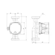 Dimensiuni pompa de recirculare apa calda GRUNDFOS ALPHA1 32-60 180, 93074162, 45 W, H max. 3.06 m, Q max. 2.28 mc/h, 180 mm, 230 V
