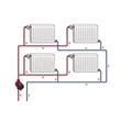 Aplicații sistem 2 pompa de recirculare apa calda GRUNDFOS ALPHA1 25-40 180, 93074166, 27 W, H max. 1.89 m, Q max. 1.65 mc/h, 180 mm, 230 V