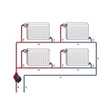Aplicații sistem 3 pompa de recirculare apa calda GRUNDFOS ALPHA1 32-60 180, 93074162, 45 W, H max. 3.06 m, Q max. 2.28 mc/h, 180 mm, 230 V