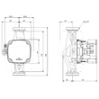 Dimensiuni pompa de recirculare apa calda GRUNDFOS ALPHA2 GO 25-60 180, 93074216, 37 W, H max. 3.26 m, Q max. 1.9 mc/h, 180 mm, 230 V