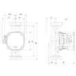 Dimensiuni pompa de recirculare apa calda GRUNDFOS ALPHA2 GO 32-60 180, 93074214, 37 W, H max. 3.26 m, Q max. 1.9 mc/h, 180 mm, 230 V
