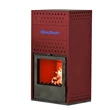 Termoșemineu roșu pe lemne pentru centrală termică – BlauTech 18.4 kW