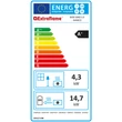 Eticheta energetica termosemineu pe peleti, tip centrala, 5,4–19 kW, putere transmisa apei 4,0–14,7 kW pentru 545 m3, Iside Idro 5.0, La Nordica-Extraflame, culoare alb