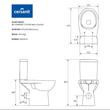 Set wc compact 579 Etiuda New CleanOn 010, 3/6l, pentru persoane cu dizabilitati, K11-0221, CERSANIT