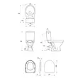 Set WC compact cu rezervor 3/6 l, mecanism si capac, CERSANIT Cersania K11-2342