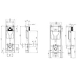 Modul si rezervor WC incastrat 85, 450 x 1100, cu sistem de fixare, GLADYS