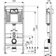 Structură autoportantă TECE Base 9400400 pentru toaletă încastrată