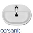 Lavoar Cersanit Caspia, montat pe blat, oval, alb, 60 cm