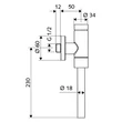 Robinet pentru spalare pisoar, Schell, Schellomat Basic, 024760699, DN 15, 1/2" FE