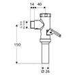 Robinet de spalare WC cu maner de actionare, Schell, Schellomat, 022380699