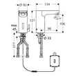 Baterie cu senzor electronic pentru lavoar, senzor infrarosu, cu mixer, 9V, Schell, Celis E HD-M, 012290699